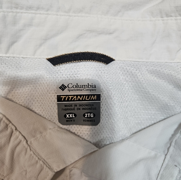 Columbia Titanium White Long Sleeve Outdoor Fishing Hiking Shirt XXL 2XT Nylon - Picture 3 of 8